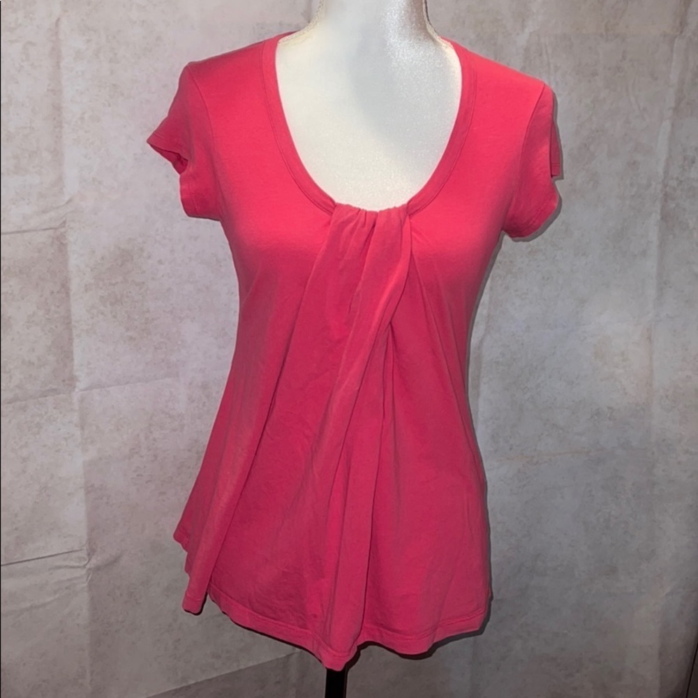 Pink with a neckline twist Lila P. Tee shirt